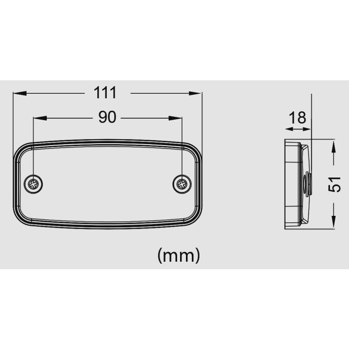 LEDSON Fiber Optic LED külgmärgutuli / positsioonituli 12–24V