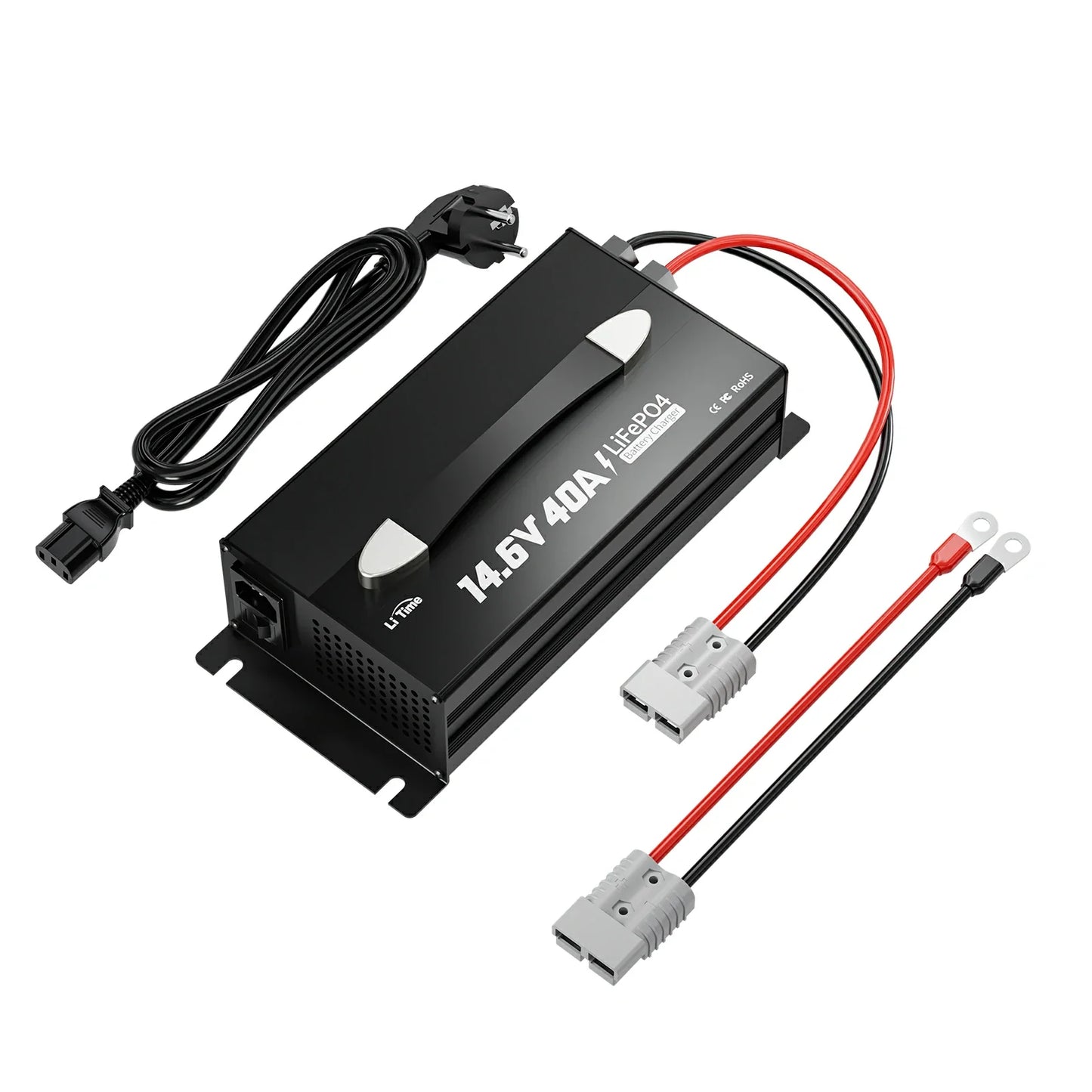 LiTime 14,6V 40A LiFePO₄ akulaadija