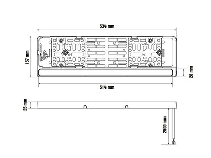 Optibeam E-Bar LED-töötuli ja tagurdustuli
