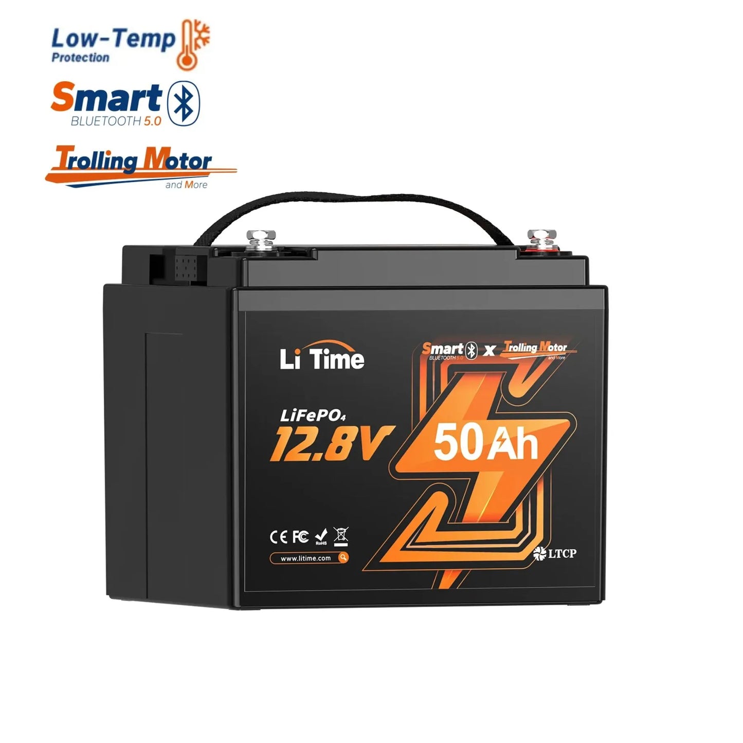 LiTime 12V 50Ah TM Bluetooth LiFePO₄