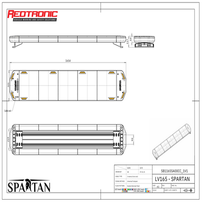 Redtronic Spartan 1654mm / Kollane / 10 moodulit