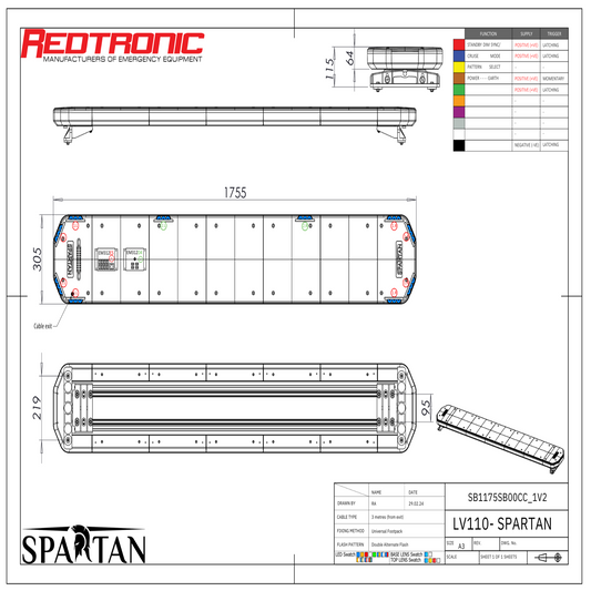 Redtronic Spartan 1750mm / Sinine / 10 moodulit