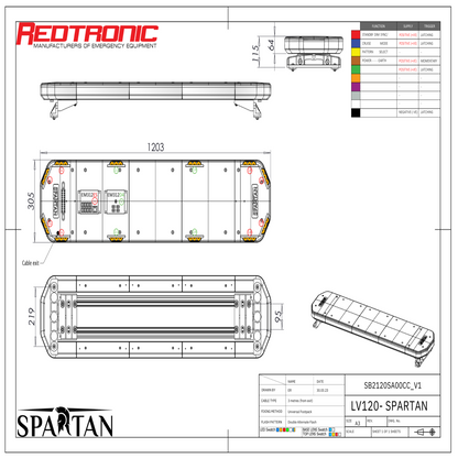 Redtronic Spartan 1203mm / Kollane / 12 moodulit