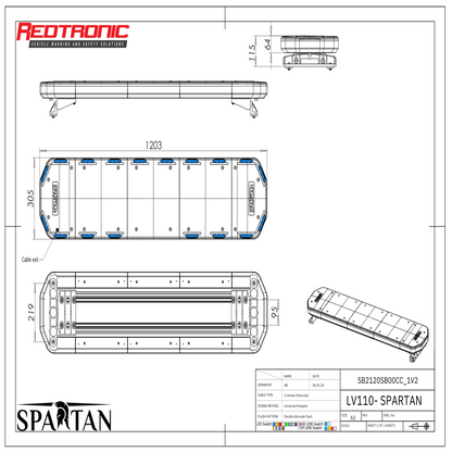 Redtronic Spartan 1203mm / Sinine / 18 moodulit