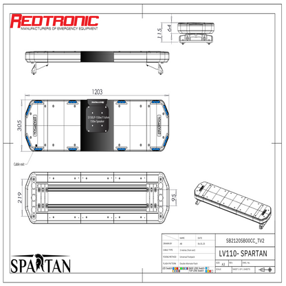 Redtronic Spartan 1203mm / Sinine / Kõlar / 12 moodulit