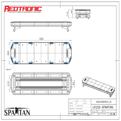 Redtronic Spartan 1203mm / Sinine / 12 moodulit