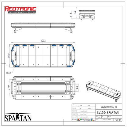 Redtronic Spartan 1203mm / Sinine / 12 moodulit