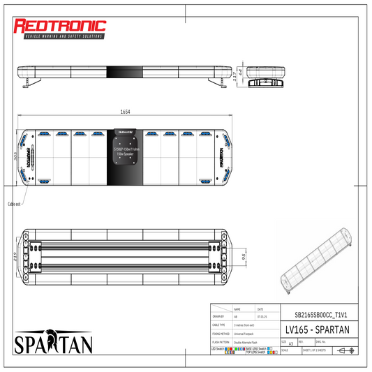 Redtronic Spartan 1654 mm / Sinine / Kõlar / 14 moodulit