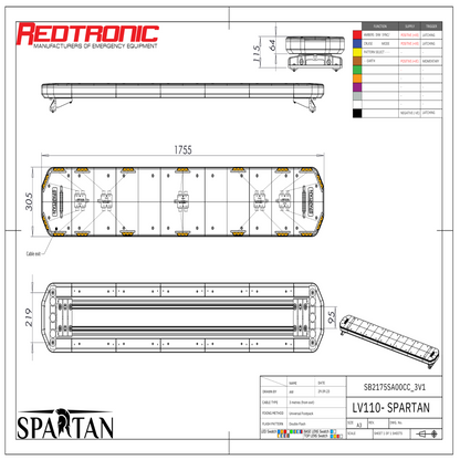 Redtronic Spartan 1755mm / Kollane / 18 moodulit