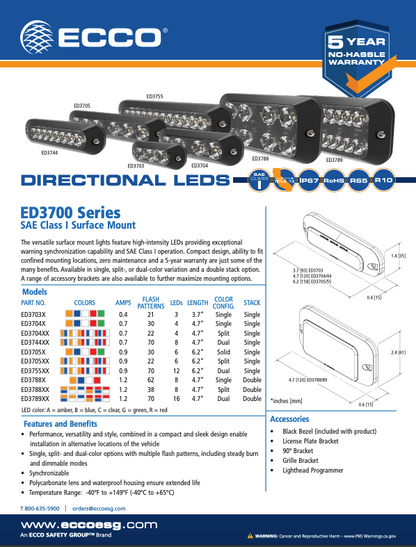ECCO ED3788A indikators gaiši dzeltens